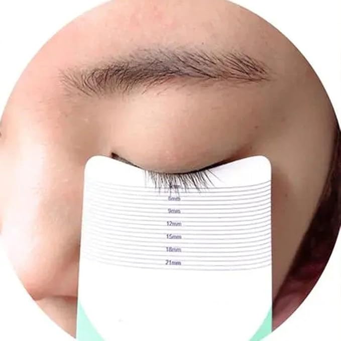 Pink Eyelash Ruler, Eyelash Stencils Ruler for Measure Eyelashes LengthEyebrow Lash Measuring Tool Beauty Tools Professional Eyelash Stencils Ruler Symmetry Curling Degree Ruler, Makeup
