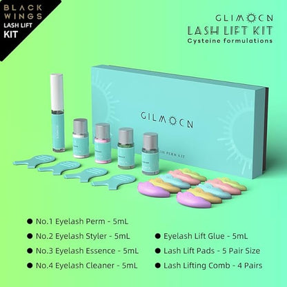 Glimocn Lash Lift Kit Eyelash Curl Cysteine Fast Perm Extension Lamination Setting Lotion Cream Eyelash Serum Gel Glue Rods Pads Tools Salon Eyeliner