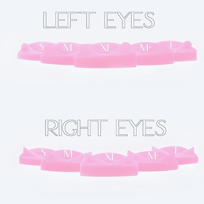 Eyelash Lift Shields Mix Lash Lifting Pad Mix Size Glueless Lami Lamination Roller Upper Lower Lash Perm Flat C Curl Pads for All Eyes Curling Like Long Extension Look Work Well with Your Balm Glue