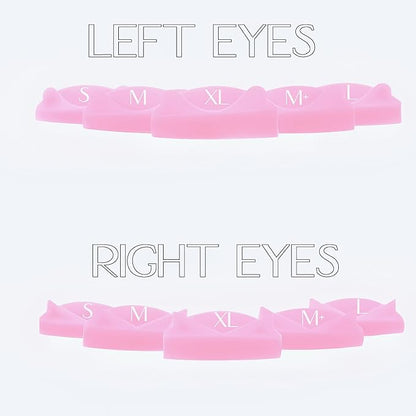 Eyelash Lift Shields Mix Lash Lifting Pad Mix Size Glueless Lami Lamination Roller Upper Lower Lash Perm Flat C Curl Pads for All Eyes Curling Like Long Extension Look Work Well with Your Balm Glue