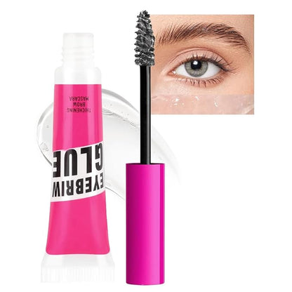 Kaely Thickening Brow Mascara,Tinted Eyebrow Gel Waterproof,Eyebrow Color Makeup,Brow Fast Sculpt,Vegan,Cruelty Free,maquillaje gel para cejas a prueba de agua,09 Transparent Brow Glue