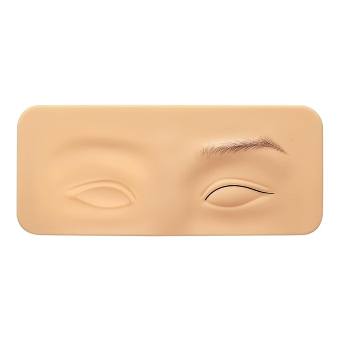 Tattoo Practice Skin for Eyebrows Eyeliner 3D Permanent Makeup Silicone Fake Skin Microblading Supplies for Beginners and Experienced Artists