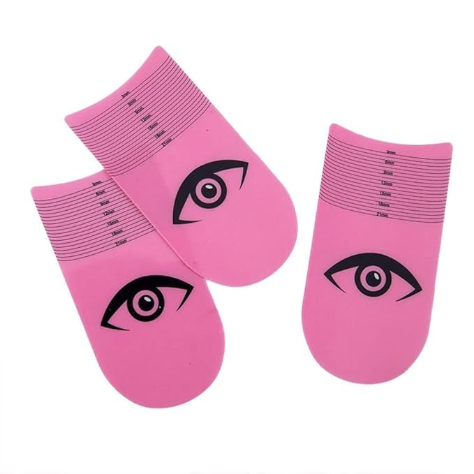 Pink Eyelash Ruler, Eyelash Stencils Ruler for Measure Eyelashes LengthEyebrow Lash Measuring Tool Beauty Tools Professional Eyelash Stencils Ruler Symmetry Curling Degree Ruler, Makeup