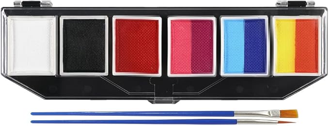 Anka Bella Professional Face Paint（60gm),Water Activated Face Body Painting Kit for Kids & Adults,Hypoallergenic & Non-Toxic,Perfect for Birthday Parties/Halloween/Carnival