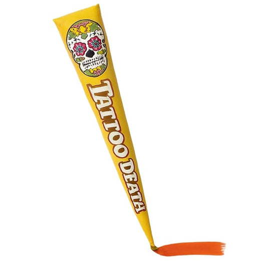 Temporary Tattoo Paste Cone | Cone 25 grams | Body Painting Art Drawing Tattoos Fake Freckles 100% Natural (Reddish-Brown Color) (1Pcs)