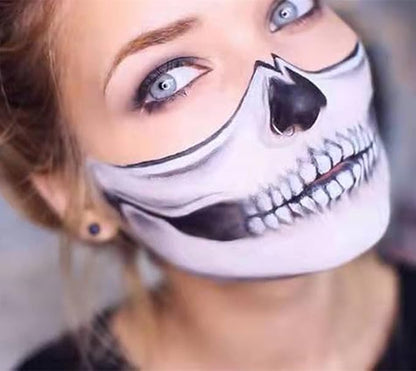 Go Ho Clown White Cream-Blendable Stick - Eye Black Stick,Face Body Paint Professional SFX Makeup,Safe Facepaint&Lip Smacking White Foundation Makeup