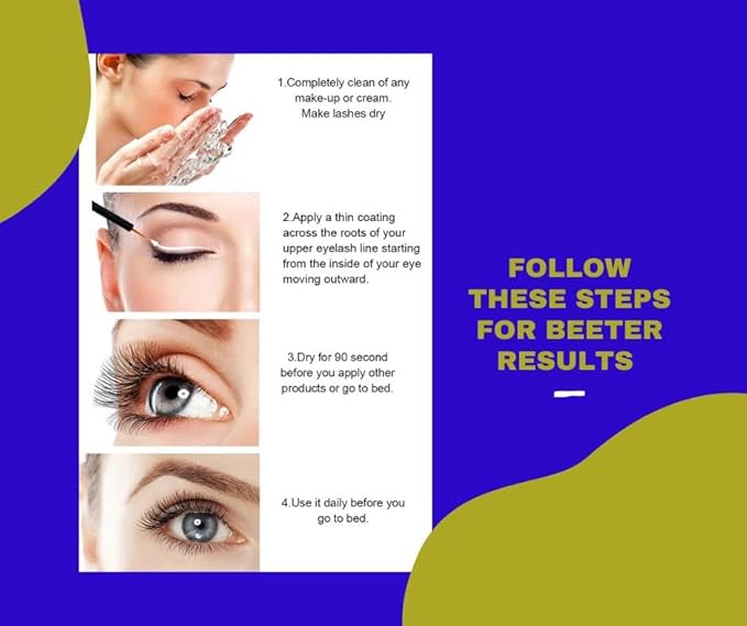 Premium Eyelash serum for longer, thicker and darker lashes, 100% natural with no side effects, amazing results just in 4 weeks. 3ML/0.1FL.OZ