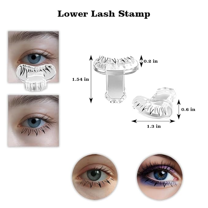1PC2 in1Eyelash Comb Dual Purpose Eyelash,1Brow & Lash Shaper with 3 Different Spoolie Brushes, 1 Eyeshadow and Eyeliner Stencils Pad,2Pcs Eyelash Stamps Tool,10pc Disposable Eyeliner Makeup