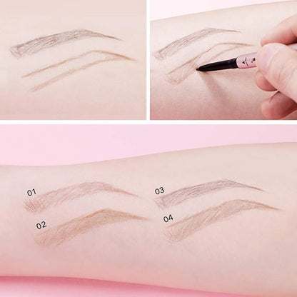 Eyebrow Pencil - Black Dual Ended Brow Pen & Eyebrow Wax Pen, Waterproof Smudge Proof Long Lasting Eyebrow Pen, Eyebrow Waxing Shaping Clear Eye Makeup Kit