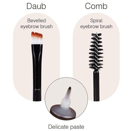 Tinted Thickening Eyebrow Mascara with Two Eyebrow Brushes,Brow Fast Sculpt,Waterproof,Transfer-proof,Eyebrow Tinting Kit- Cruelty Free - Light Medium Brown (1 Pack) (1Pc 02#Reddish Brown)