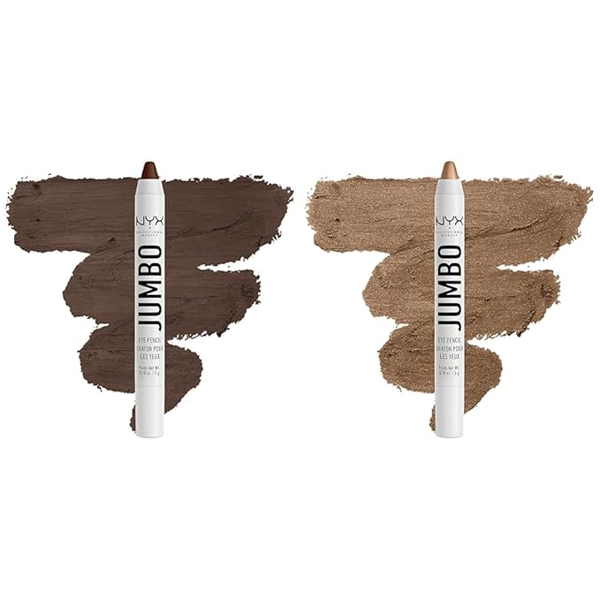 NYX PROFESSIONAL MAKEUP Jumbo Eye Pencil Bundle - Frappe (Chocolate Brown) & Iced Mocha