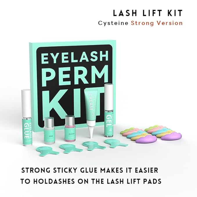 Glimocn Lash Lift Kit Eyelash Curl Cysteine Fast Perm Extension Lamination Setting Lotion Cream Eyelash Serum Gel Glue Rods Pads Tools Salon Eyeliner