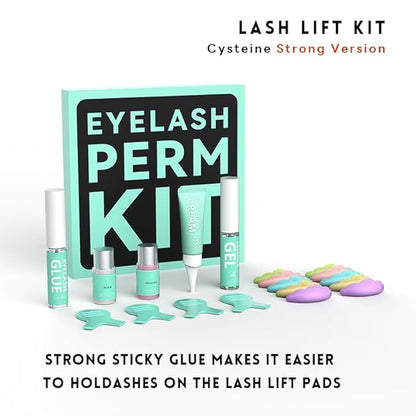 Glimocn Lash Lift Kit Eyelash Curl Cysteine Fast Perm Extension Lamination Setting Lotion Cream Eyelash Serum Gel Glue Rods Pads Tools Salon Eyeliner