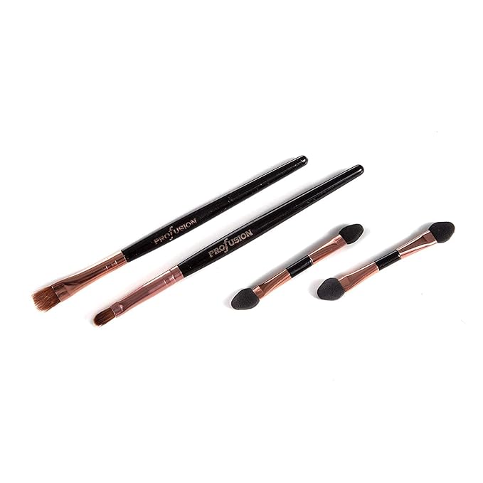 Profusion Cosmetics - Pro Elevation Kit - Starter Makeup Artist Kit Eyeshadows Lip Shades Gel Eyeliners Highlighters Contour Bronzer Brow Powder Eyebrow Wax Eyebrow Highlighter Applicator Brushes