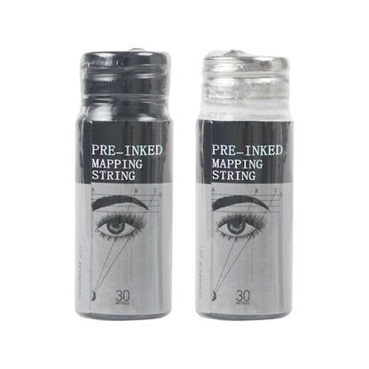 Pre-Inked White Eyebrow Mapping String, 30 Meters Brow Thread, for Semi Permanent Makeup, Microblading, Liquid Eyeliner
