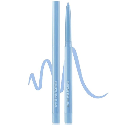 Eyeliner Pencil Quick-Drying Eye Liner Pencils Long-Lasting Multi-Use Water-proof colored eyeliners Pigmented Eye Liner Pen (Light Blue)
