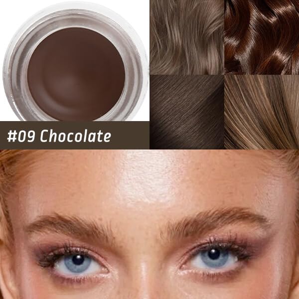 Chocolate Eyebrow Pomade, Eye brow Wax Long lasting Smudge proof Ideal, for Precision Eyeliner and Brow Definitio