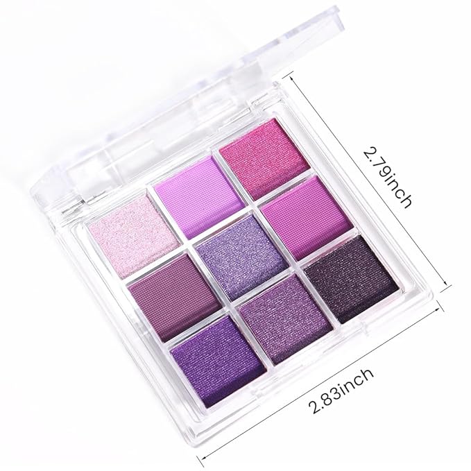 Purple and Pink Glitter Eyeshadow Palette Makeup,Lavender Mauve Light Pink Baked Eye Shadow Palette,Highly Pigmented Purple Makeup Pallet Long Lasting Waterproof Blendable Womens Eyeshadow