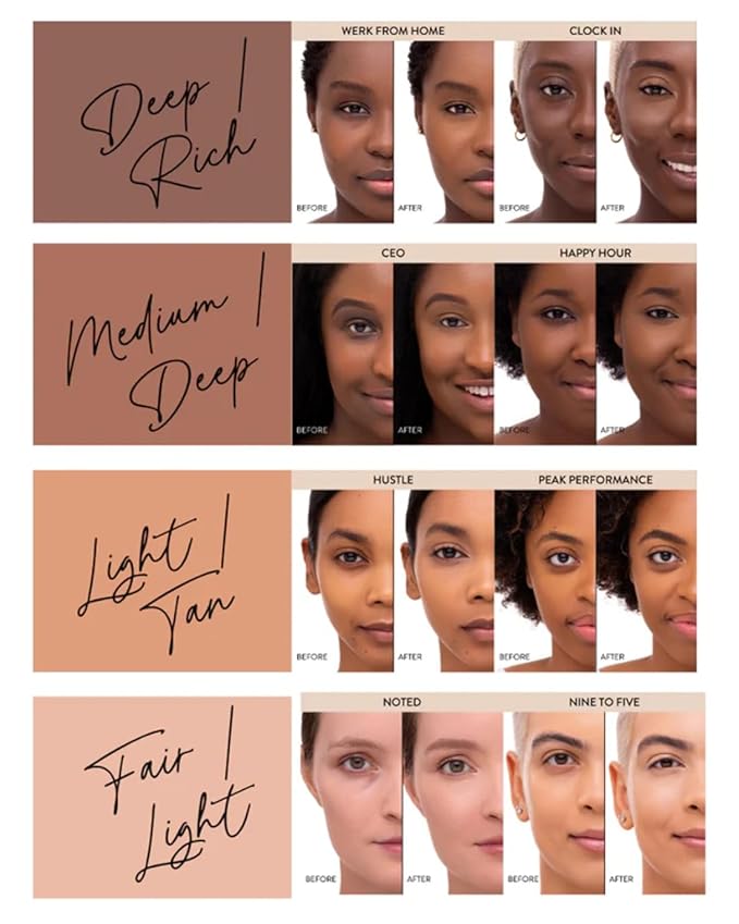 Mented Cosmetics Full-Time Eye Brightening Concealer for Women, Lightweight Full-Coverage Eye Makeup Concealer, Under Eyes Make Up Corrector, Blemishes & Contour, Happy Hour + Side Hustle