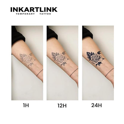 Tattoo Tech, 2 Sheets Extra Large Semi Permanent Tattoo, Temporary Tattoos, Last 1-2 Weeks, Waterproof, Realistic Look, No Adhesive, （henna)318