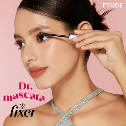 ETUDE Dr. Mascara Fixer #02 Black | Long-Lasting Smudge-Proof Mascara Fixer with Care Effect | Eyelash Primer | Korean Makeup, Kbeuaty, Perfect for Gift