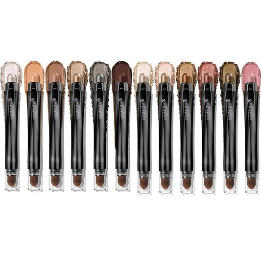 Neutral Cream Eye Shadow Eyeliner Makeup Sticks, Classic-A002 + A003