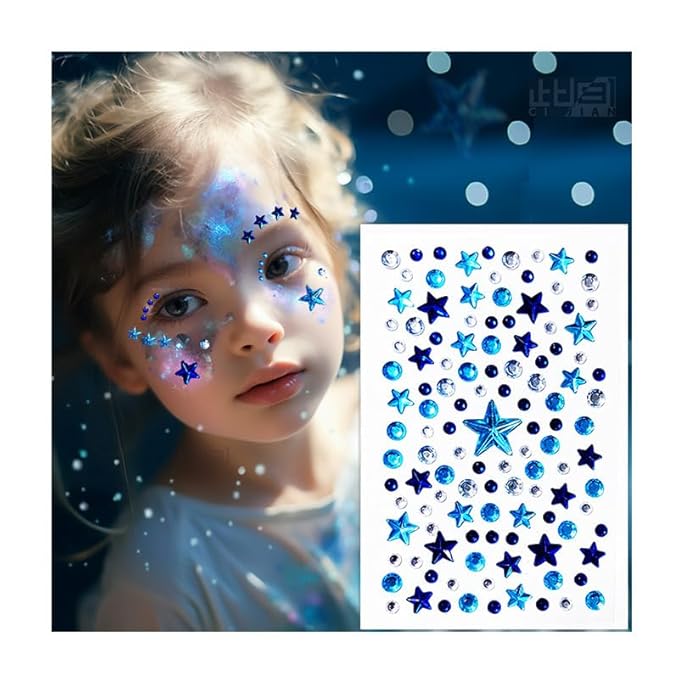 Eye Corners Face Jewels Stars Bindi Rhinestone Festival Face Gems Tattoo Decorations Jewels Body Glitter Crystal Sticker Temporary Face Tattoo