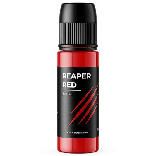 Red Tattoo Ink by Monsters Ink, Reaper Red Tattoo Ink a Lip Stick Red Tattoo Ink (Reaper Red, 1oz)