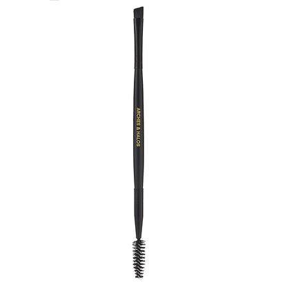 Arches & Halos Brow Sculpting Set - Dual Ended Brush With Brow Building Pomade In Warm Brown - Define, Brush And Blend Brows - Easily Fill, Sculpt Sleek Eyebrows - Vegan, Cruelty Free Makeup - 2 Pc