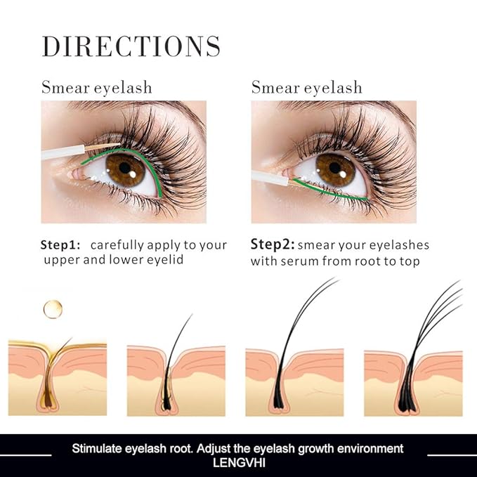Eyelash Growth Serum to Grow Lashes，Advanced Lash Serum Formula for Eyelash Growth and Thickness, Lash Growth Serum Enhancer (5ML)