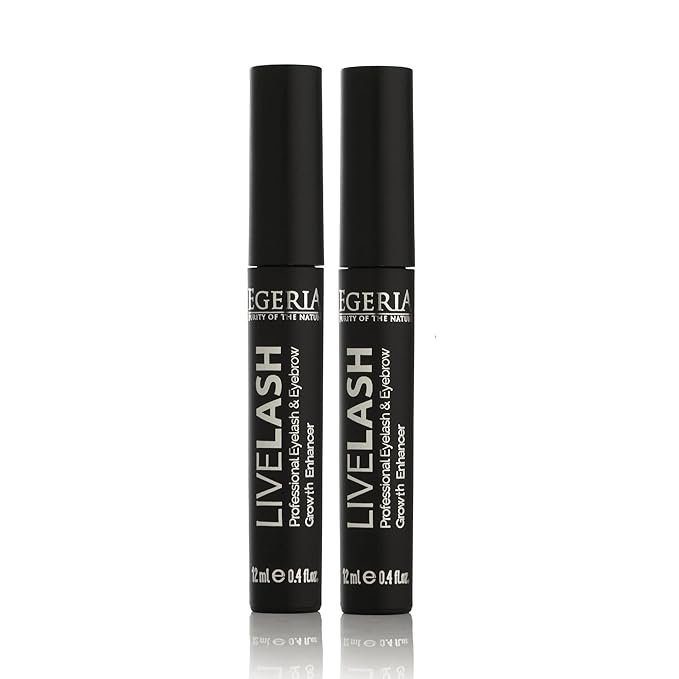 Premium Eyelash Growth Serum and Eyebrow Enhancer by Egeria, Lash boost Serum for Longer, Fuller Thicker Lashes & Brows (2 PCS)