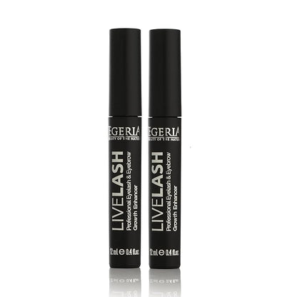Premium Eyelash Growth Serum and Eyebrow Enhancer by Egeria, Lash boost Serum for Longer, Fuller Thicker Lashes & Brows (2 PCS)
