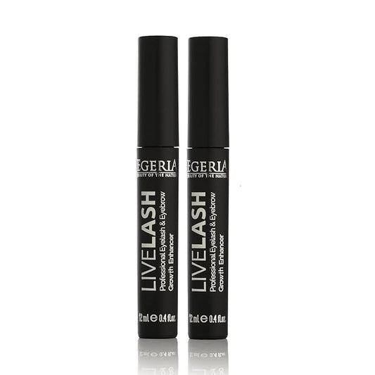 Premium Eyelash Growth Serum and Eyebrow Enhancer by Egeria, Lash boost Serum for Longer, Fuller Thicker Lashes & Brows (2 PCS)