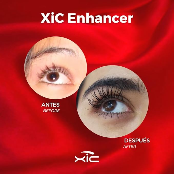 Eyelash and Eyebrow Growth Serum + Professional Mascara for athletes. Pack with 2 tubes 1 XiC Enahncer to Grow Eyelashes and 1 Xtreme Mascara, ideal for Making Exercise. XiC Duo Xtreme