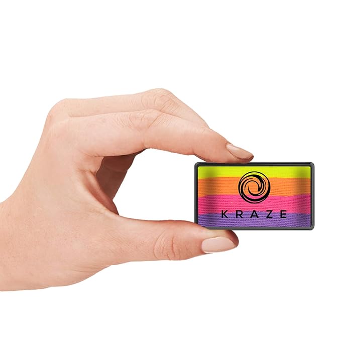 Kraze FX Dome Stroke - Bliss (25 gm), Professional 1-Stroke Split Cake, Hypoallergenic, Non-Toxic, Water Activated Face & Body Painting Makeup Supplies for Sensitive Skin, Kid Safe, Adults