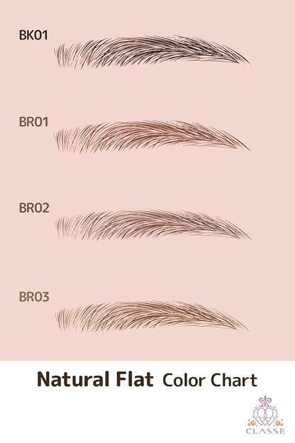 CLASSE Waterproof Eyebrow Tattoo Sticker, 12pair 4D Hair-Like temporary sticker on eyebrows, No water needed, peel off Painfuless, for women girls Natural Flat Medium Brown