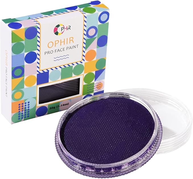 OPHIR Face Painting-30g Face Paint Body Paint Kit Basic Color Pigments for Halloween Stage Makeup Adults & Children Kids, Water Base, Easy to Clean (Purple)