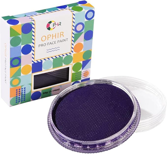 OPHIR Face Painting-30g Face Paint Body Paint Kit Basic Color Pigments for Halloween Stage Makeup Adults & Children Kids, Water Base, Easy to Clean (Purple)