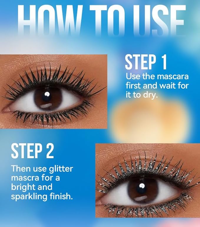 Mascara Yellow Eyelash Waterproof Long Lasting Lashes Stage Party Wedding Music Festival Eyes Makeup (07, #)