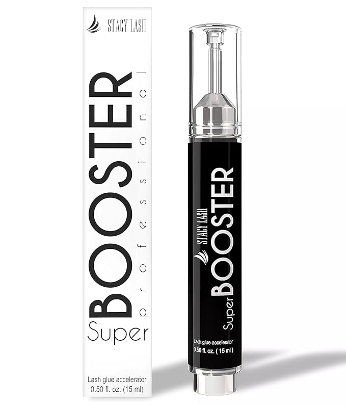 Stacy Lash Super Booster for Eyelash Extensions / 0.50fl. oz. / 15ml / Eyelash Primer/Accelerated Lash Bond/Lash Extension Glue Activator/Professional Use/Lash Tech Supplies/for Low Humidity