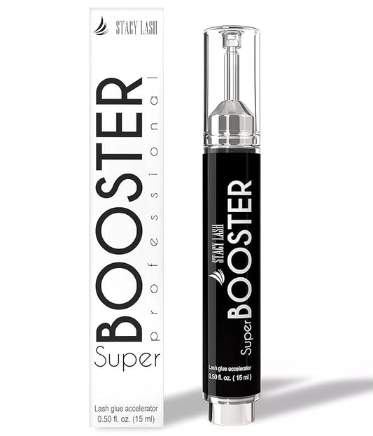 Stacy Lash Super Booster for Eyelash Extensions / 0.50fl. oz. / 15ml / Eyelash Primer/Accelerated Lash Bond/Lash Extension Glue Activator/Professional Use/Lash Tech Supplies/for Low Humidity