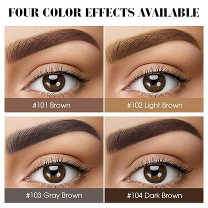 2 Pcs Peel Off Tattoo Eyebrow Gel Set, Natural Color Eye Brow Gel Long-Lasting Waterproof Eyebrow Tattoo, Easy Peel Off Eye Brow Makeup -Up To 3 Days (Dark Brown)