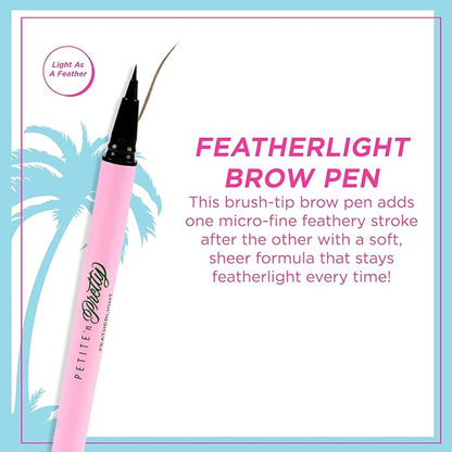 Petite 'n Pretty Best in Brow Makeup Kit - Featherlight Clear Mascara & Brow Gel, Eyebrow Pencil & Makeup Bag for Kids, Tweens and Teens - Natural, Clean, Non-toxic - Made in USA (Light)
