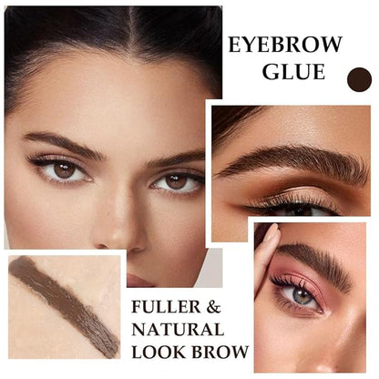 Tinted Thickening Brow Mascara,Brow Fast Sculpt,Waterproof, Transfer-proof, Brush to Fill in Eyebrows and Cover Gray Hairs - Cruelty Free - Light Medium Brown (2pcs 06 Brunette)