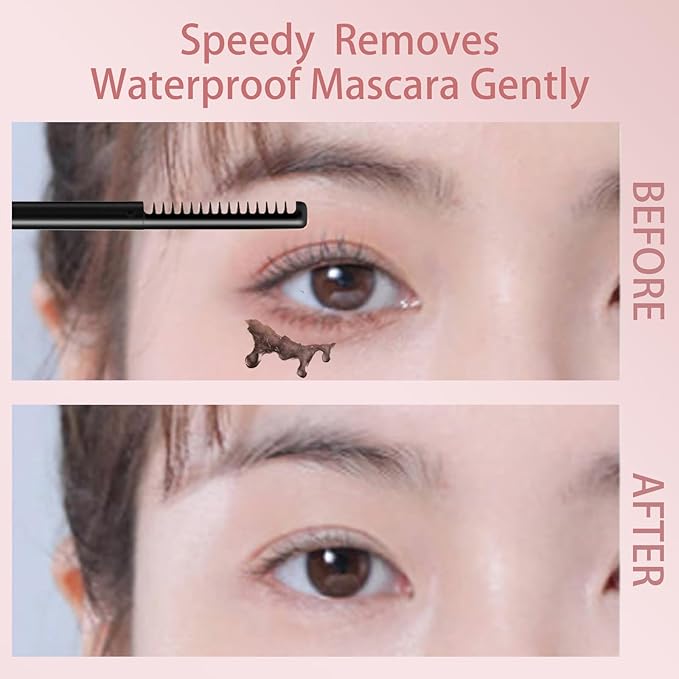 Lash Care Set: Gentle Mascara Remover + 24HR Volumizing Waterproof Mascara | Sensitive Eyes Safe, Aging Lash Solution, Clump-Free & Effortless Cleanse