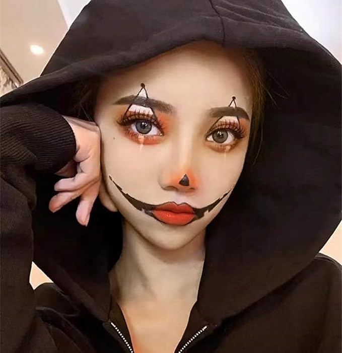 Go Ho Pastel Orange Face Paint Stick,Water Based Cream Orange Body Paint Washable,Highly Pigmented,Smooth and Safe for Skin,Halloween Cosplay SFX Makeup