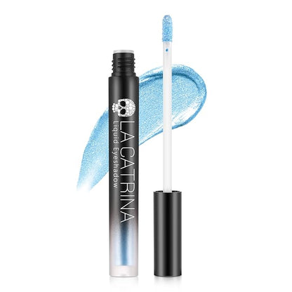 Liquid Shimmery Eyeshadow Light Blue Shinny Eyeshadow, Intense Color Payoff Korean Sparkling Eyeshadow, Long Lasting Quick-Drying Crease-resistant Eye Shadow with Metallic Finish, #11 Ice Blue
