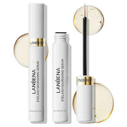 LANBENA Lash Serum, Rapid Eyelash Growth Serum, Lash Serum for Eyelash Growth Thickness, Stronger, Healthier Lashes & Brows, 4ml