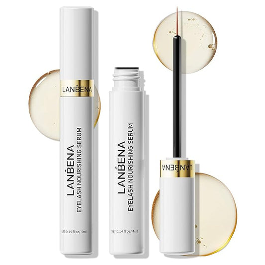 LANBENA Lash Serum, Rapid Eyelash Growth Serum, Lash Serum for Eyelash Growth Thickness, Stronger, Healthier Lashes & Brows, 4ml