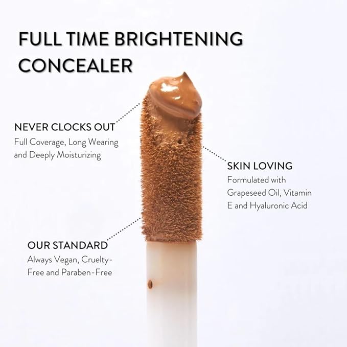 Mented Cosmetics Full-Time Eye Brightening Concealer for Women, Lightweight Full-Coverage Eye Makeup Concealer, Under Eyes Make Up Corrector, Blemishes & Contour, Happy Hour + Side Hustle
